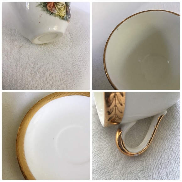 Vintage W.S. George Warranted 22 Karat Gold Ardalt Demitasse Half Cup Saucer - Picture 13 of 15